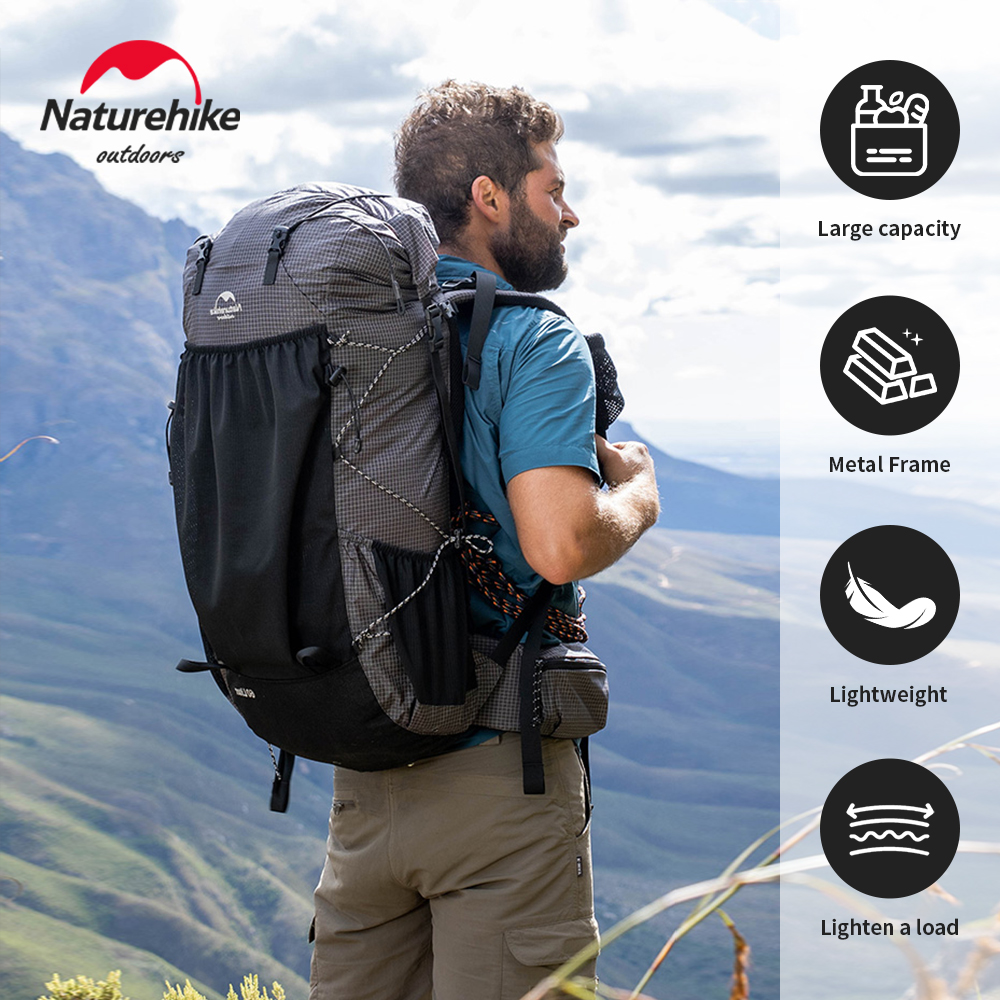 Mountain Biking Backpack - Naturehike mochila de acampamento 60 +