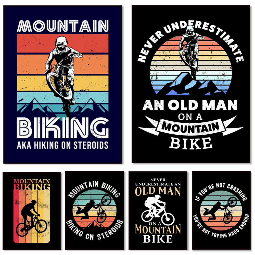Mountain Biking Pictures - Go mountain bike impressão pintura em