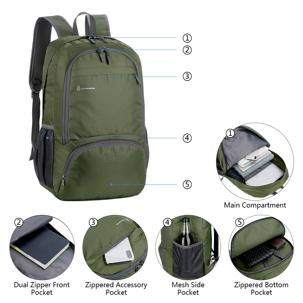 Mochila dobrável leve para hom - Mountain Biking Backpack avaliação e preço